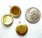 Vintage Raw Brass Engraving Circle Locket ~ 13mm X 16mm (6x) (V236)